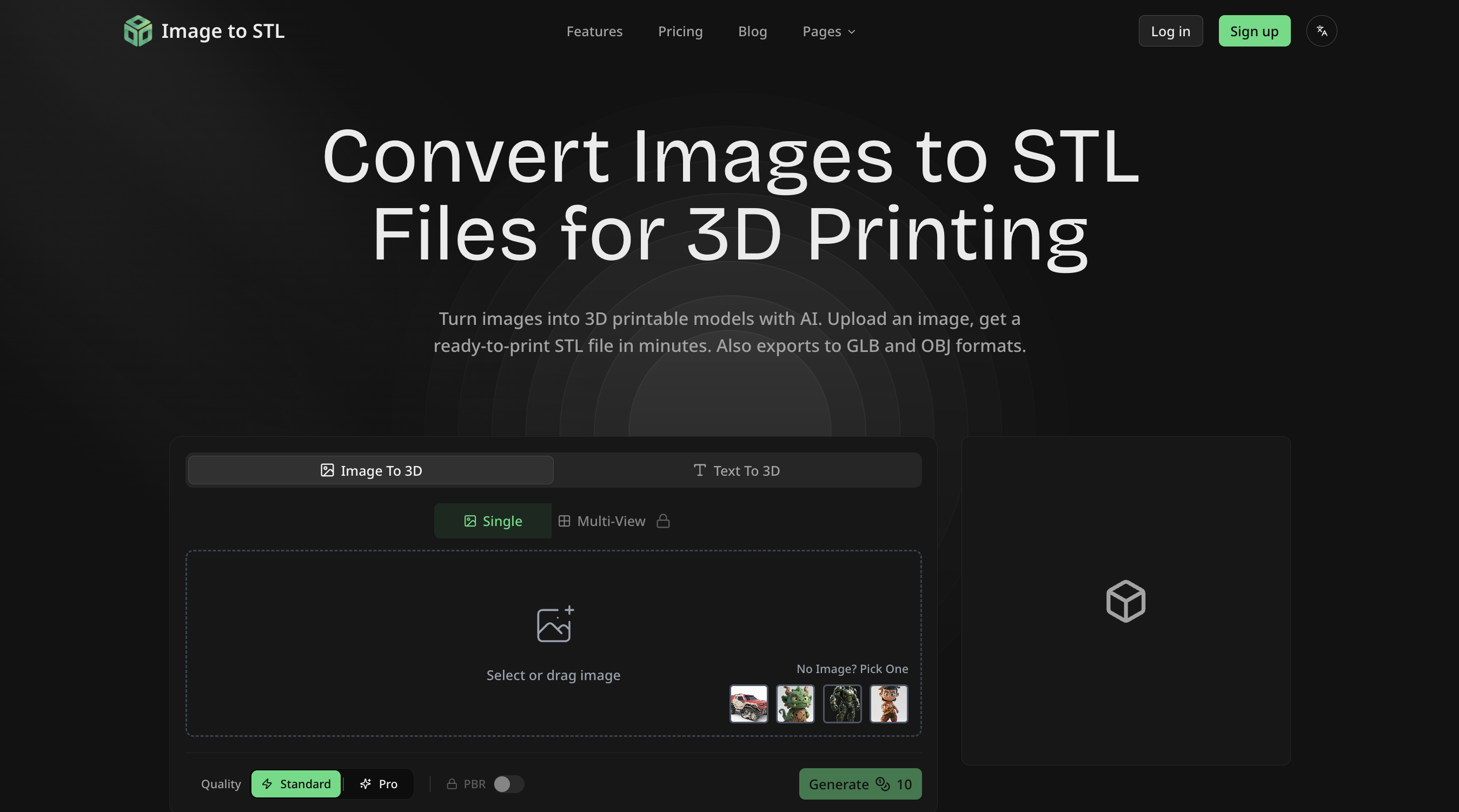 Image to STL screenshot 3 of 3