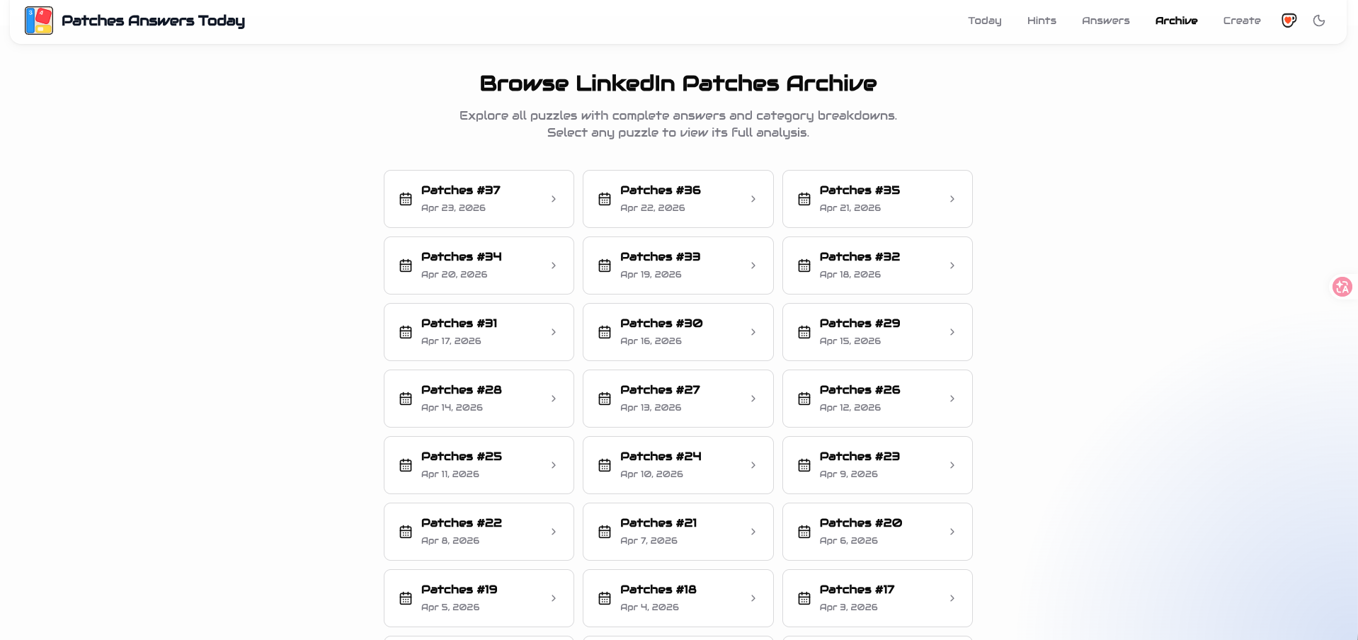 LinkedIn Patches Answers Today screenshot 2 of 3