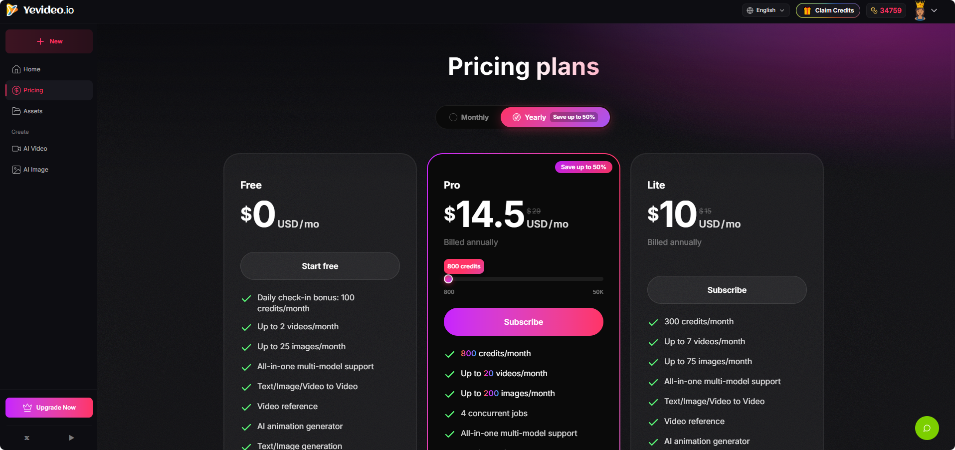 Yevideo - AI Video and Image Platform screenshot 3 of 4