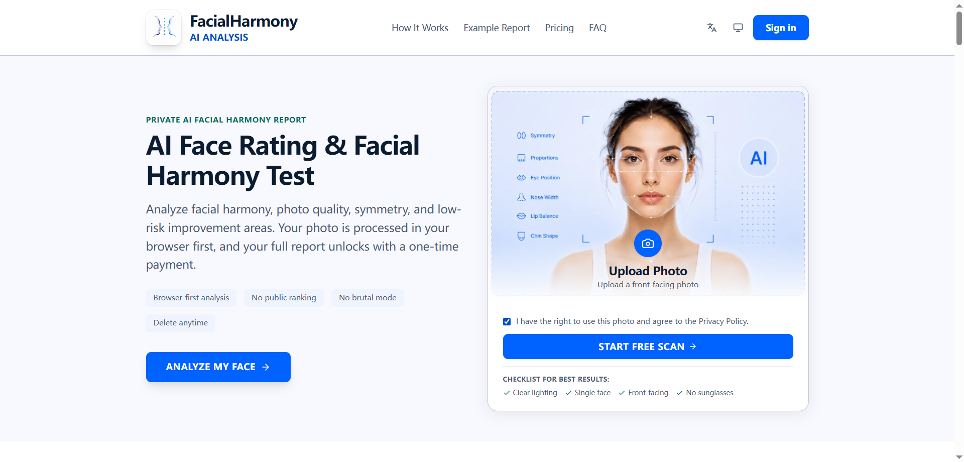 FacialHarmonyAI screenshot