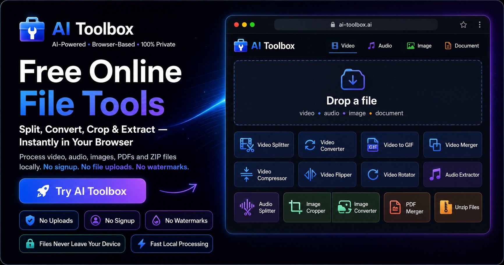 AI Toolbox Video Splitter screenshot