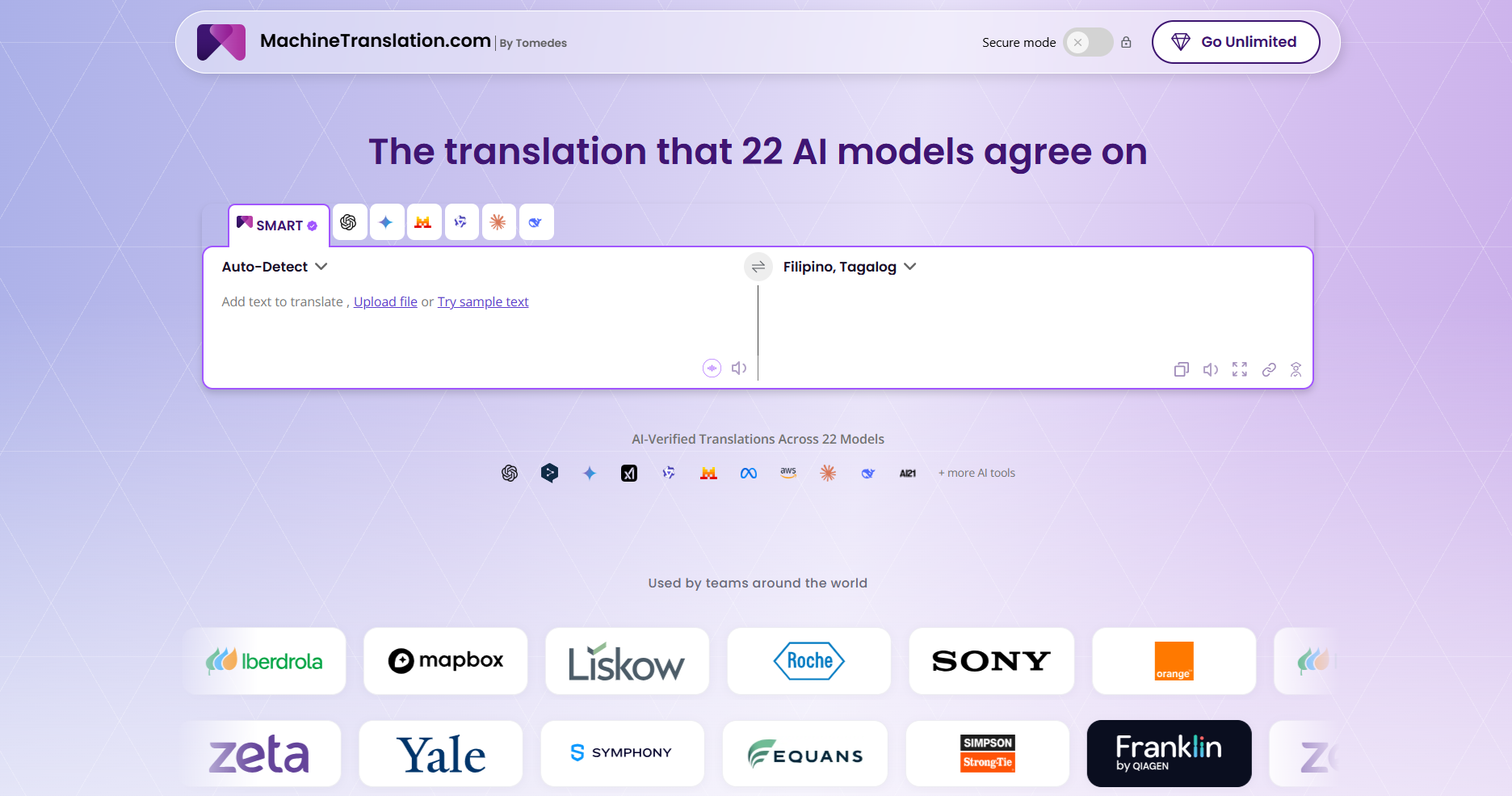 MachineTranslation.com screenshot 1 of 3