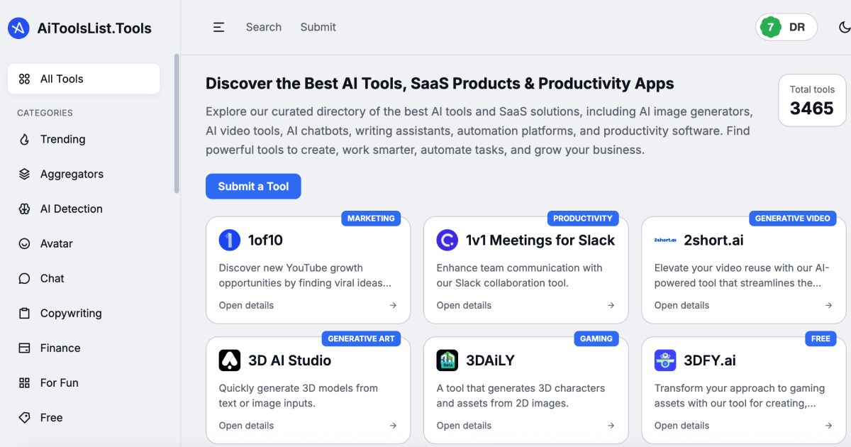 aitoolslisttools screenshot